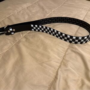 Black and White Checkered Belt